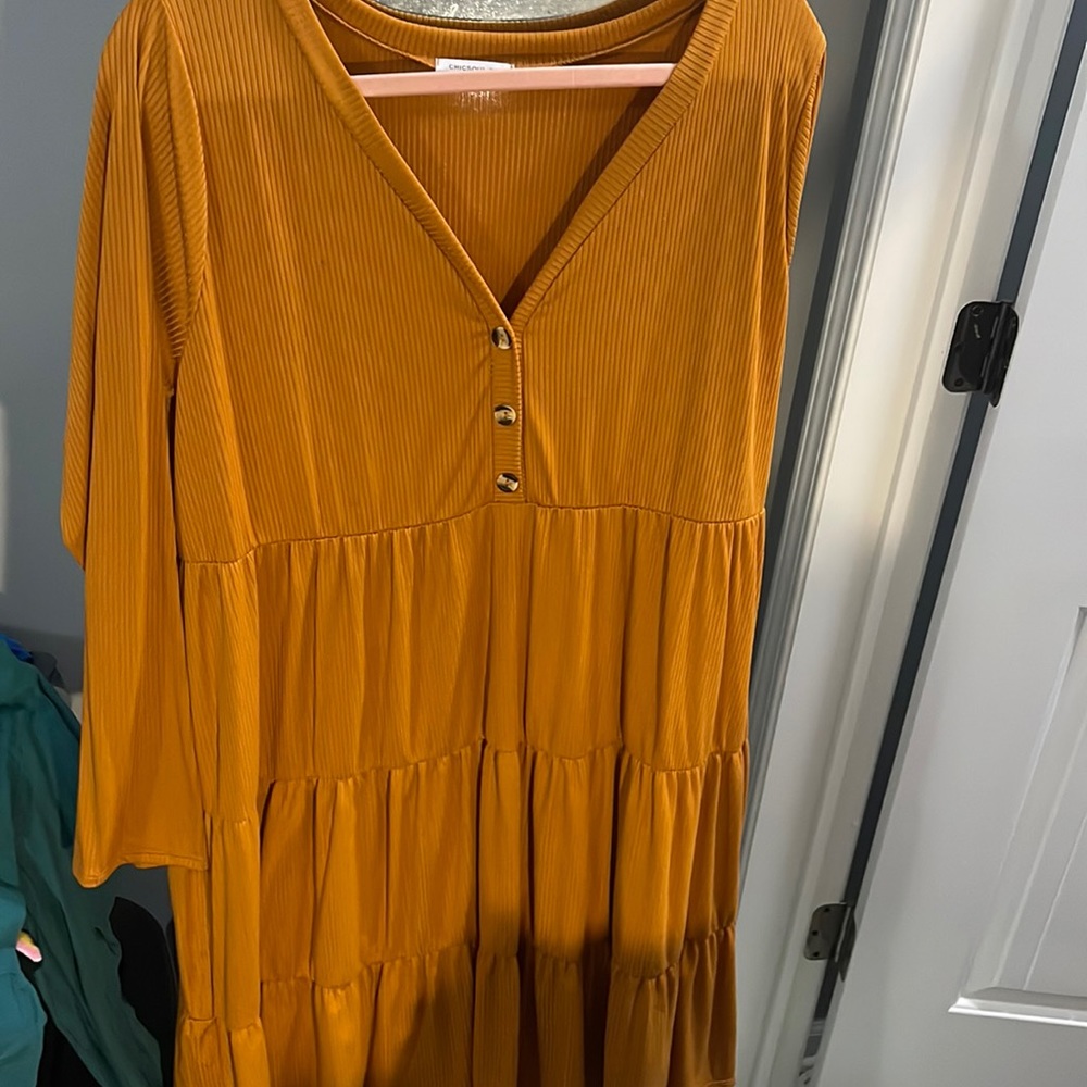 Fall mustard dress